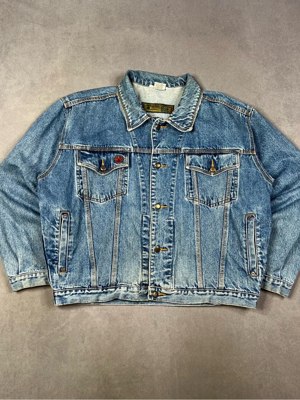 Bugle Boy Light Blue Denim Jacket - Classic Washed Jean Coat Vintage 90s